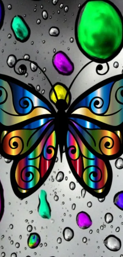 Colorful abstract butterfly wallpaper with vibrant hues and unique design.