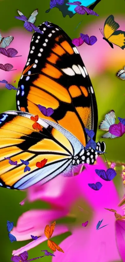 Colorful butterfly wallpaper with vibrant natural hues.