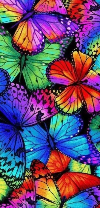 Colorful butterfly wallpaper with vibrant hues.