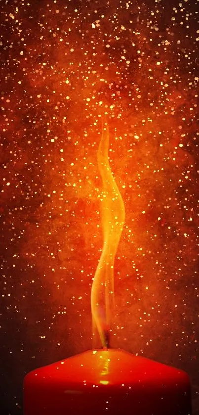 Vibrant Candle Flame Wallpaper - free download