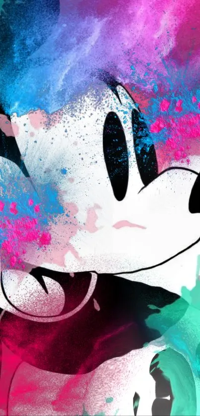Vibrant cartoon art with colorful abstract design