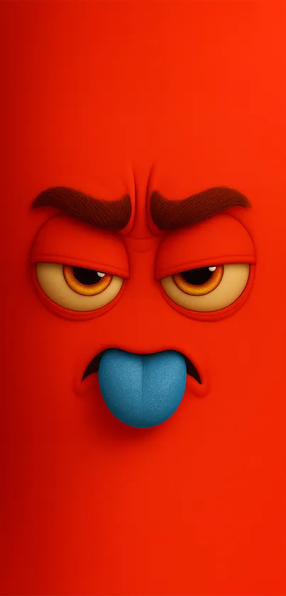 Vibrant cartoon character face with colorful expressions.