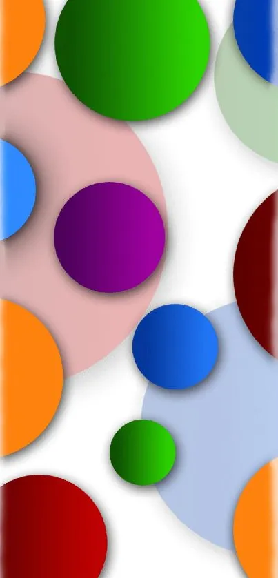 Colorful circles pattern wallpaper for mobile phone.