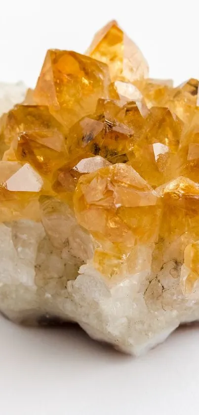 Bright and vibrant citrine crystal wallpaper for phone.