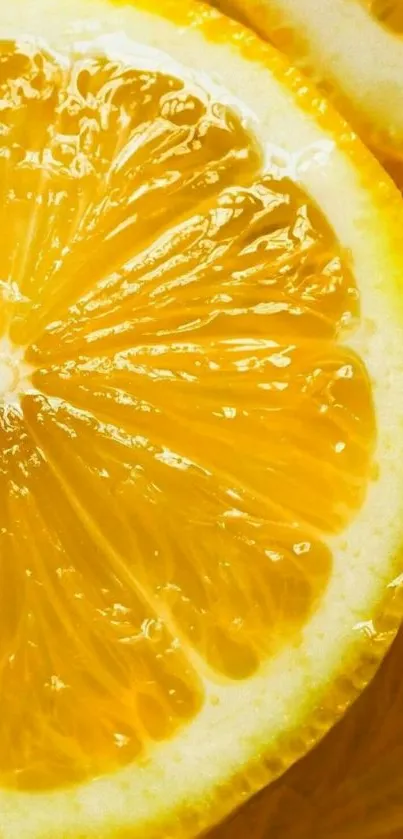 Vibrant close-up of juicy lemon slices