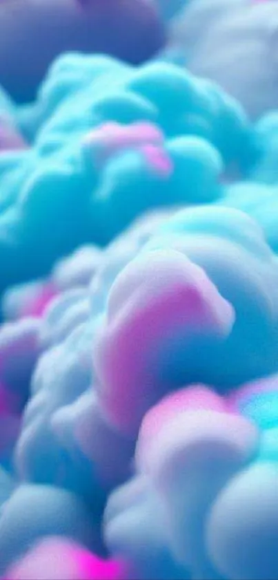 Dreamy pink and blue cloud wallpaper design