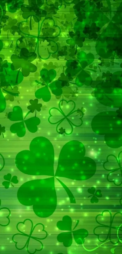 Green clover wallpaper with a vibrant nature theme.