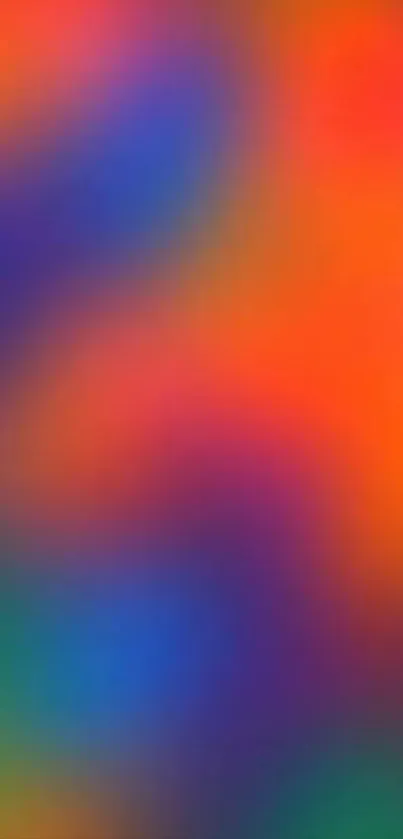 Vibrant gradient wallpaper with colorful hues.