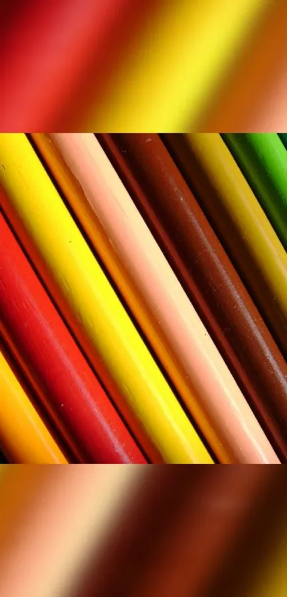 Colorful diagonal pencils in vibrant hues as phone wallpaper.