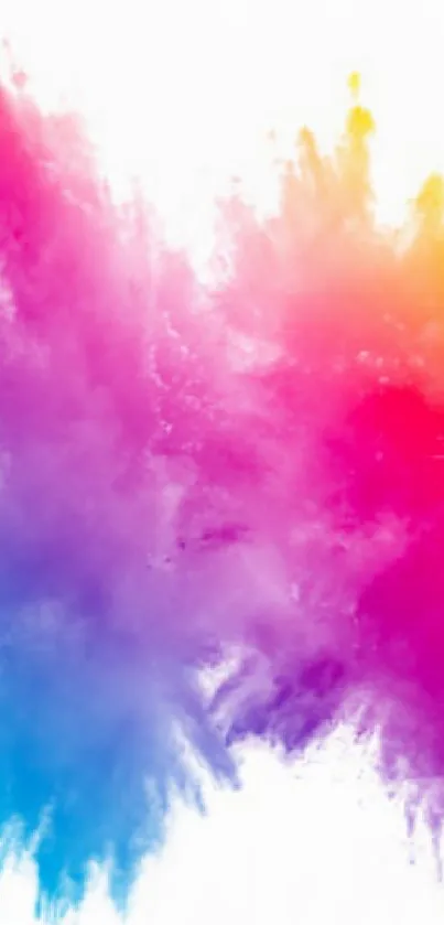 Vibrant color splash of pink, blue, and yellow for a dynamic phone wallpaper.