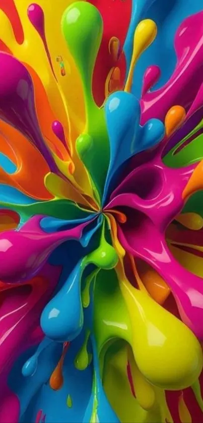 Vibrant abstract color splash wallpaper.