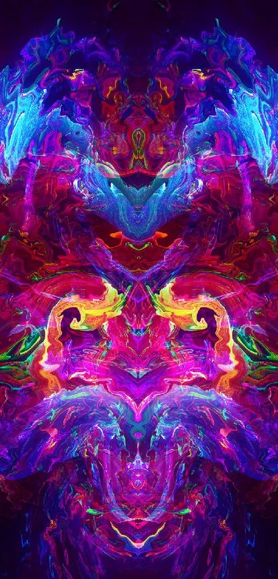 Vibrant abstract art with colorful patterns.