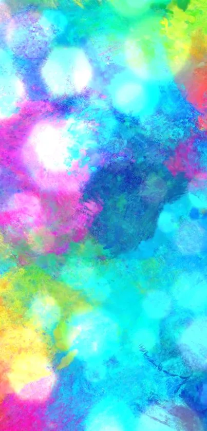 Vibrant abstract mobile wallpaper with colorful textures.