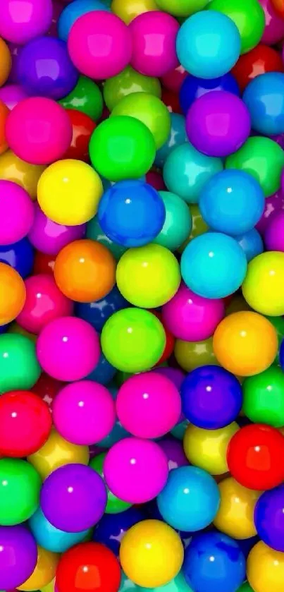 Vibrant colorful balls for mobile wallpaper.