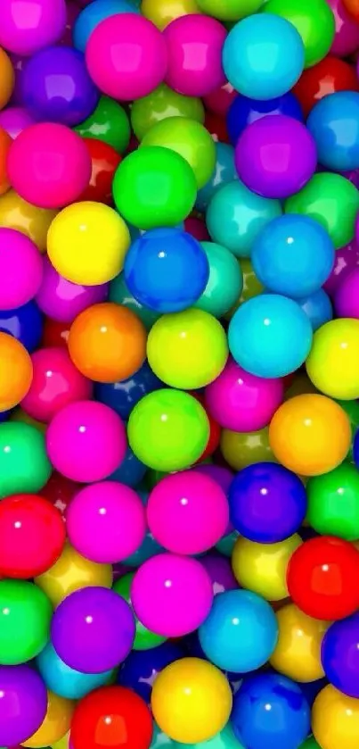 Vibrant and colorful ball wallpaper featuring bright hues.