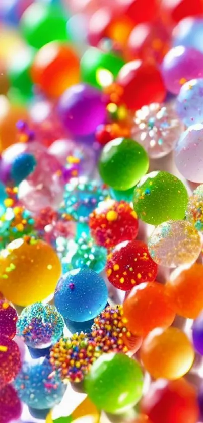 Vibrant and colorful bokeh ball wallpaper design.