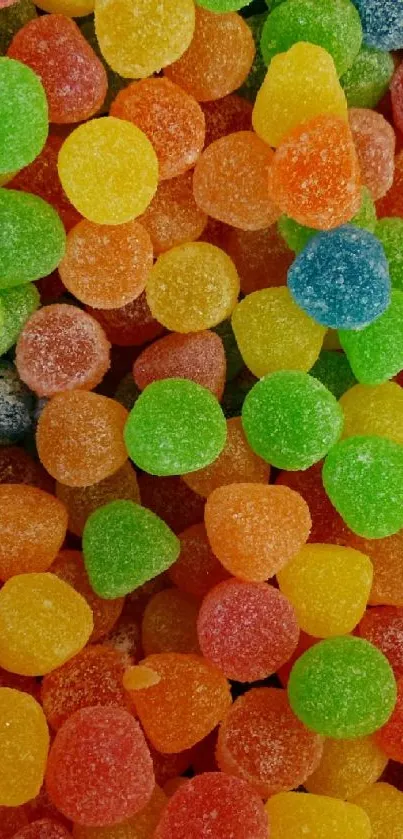 Colorful gummy candy wallpaper with vibrant hues.