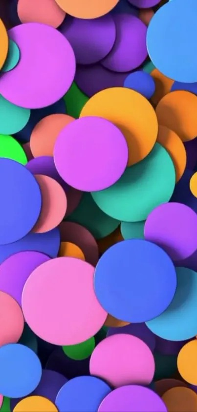Vibrant colorful circle wallpaper design