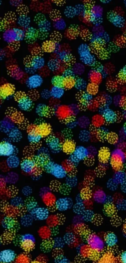 Vibrant colorful dot pattern wallpaper