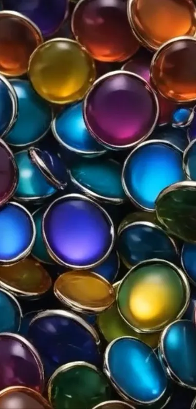 Vibrant colorful gemstones with rich hues.