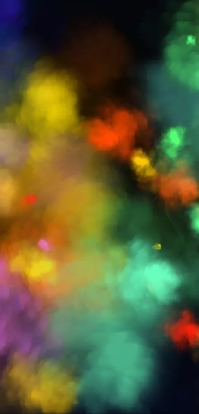 Vibrant multicolored abstract art wallpaper for mobile.