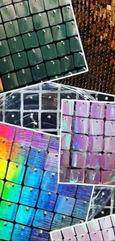 Colorful abstract tile patterns creative wallpaper.