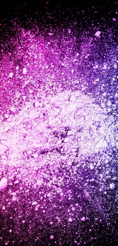 Vibrant cosmic explosion wallpaper with purple hues and dynamic texture.