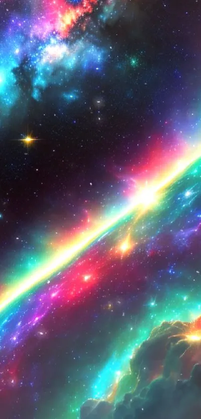 Vibrant Cosmic Galaxy Wallpaper - free download