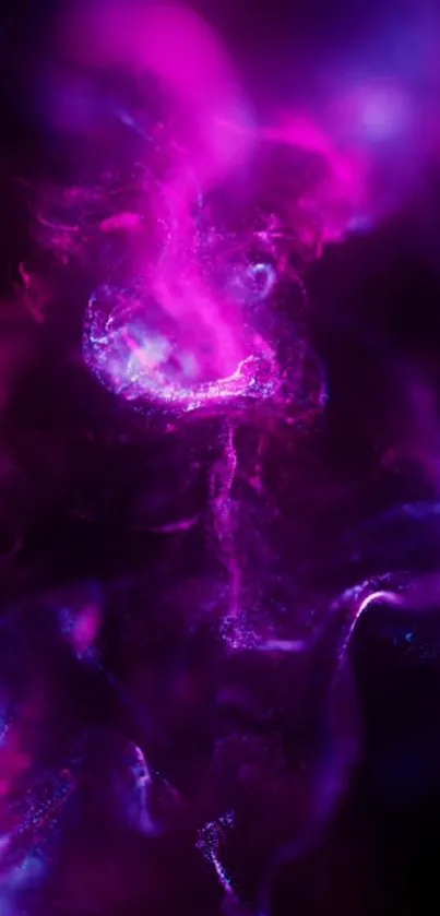 Vibrant cosmic purple and pink mist texture wallpaper.