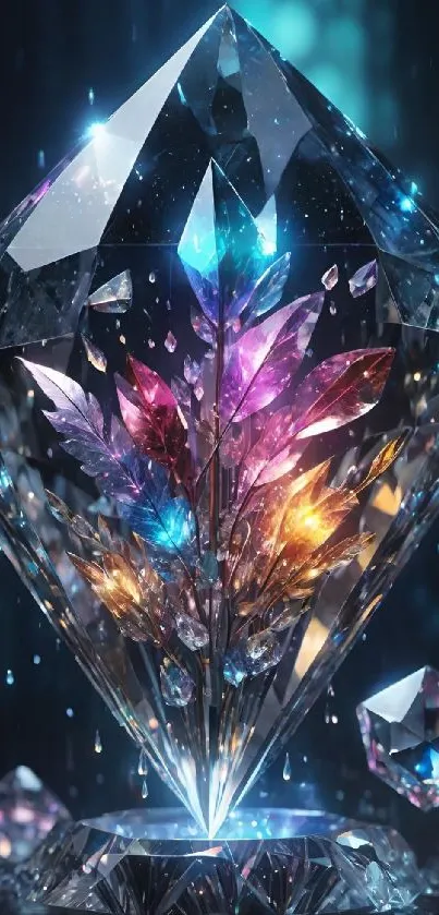 A dazzling crystal gem with vibrant colors.