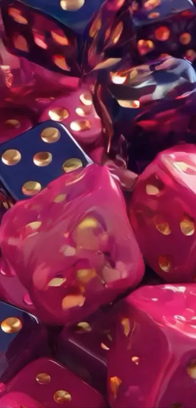 Vibrant dice pattern with glossy texture