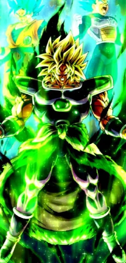 Dragon Ball Z Broly green energy wallpaper.