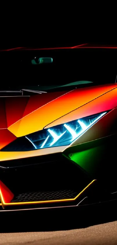 Vibrant exotic sports car wallpaper with striking colors.