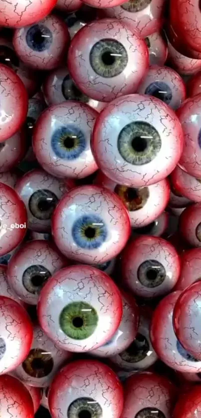 Colorful 3D eyeball wallpaper for mobile.