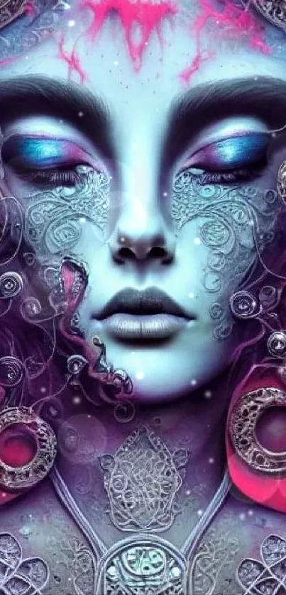 Vibrant fantasy art wallpaper with abstract mystical design.