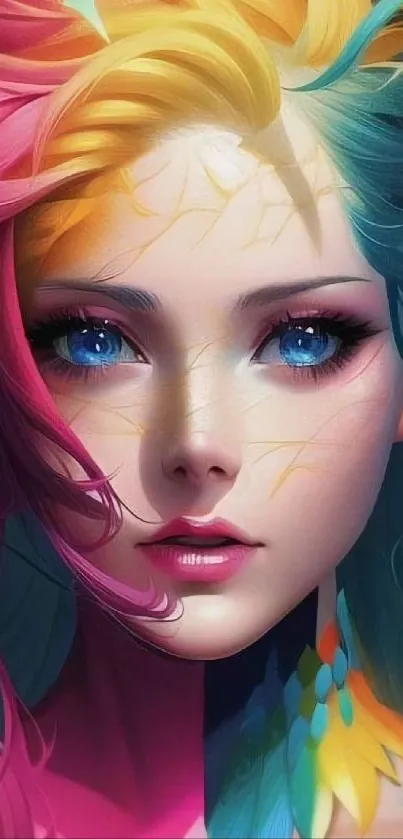 Vibrant fantasy art wallpaper with colorful details and captivating visuals.