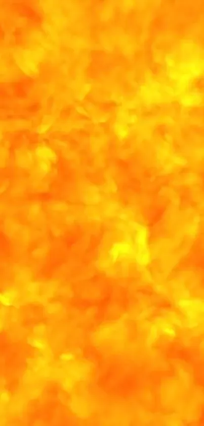 Vibrant fiery wallpaper with orange and yellow hues in a flame pattern.