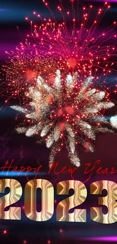 Vibrant fireworks going off against a dark sky background.