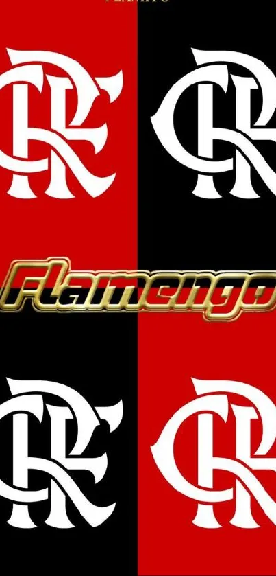 Flamengo crest mobile wallpaper with bold colors.