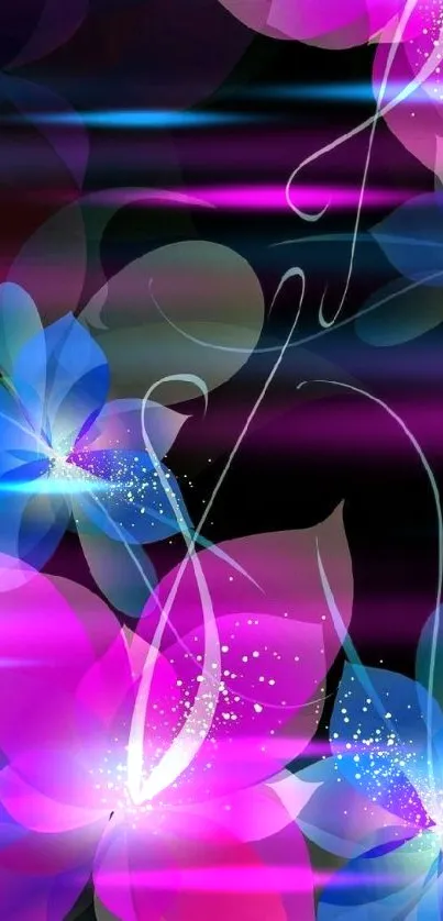 Vibrant floral abstract mobile wallpaper.