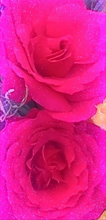 Vibrant bouquet of red roses and yellow tulips on a gray background.