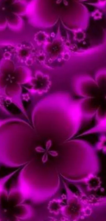 Vibrant pink and purple floral phone wallpaper.