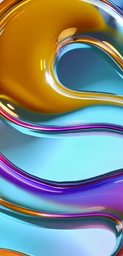 Fluid abstract art design in vibrant colors.