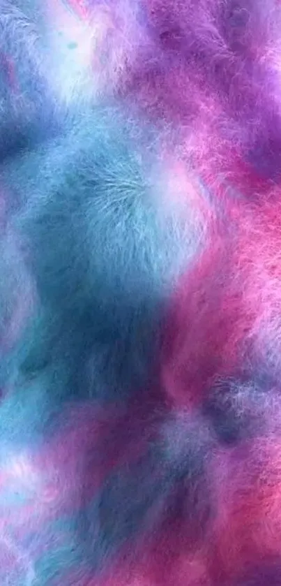 Colorful fur texture wallpaper with pink, purple, and blue hues.