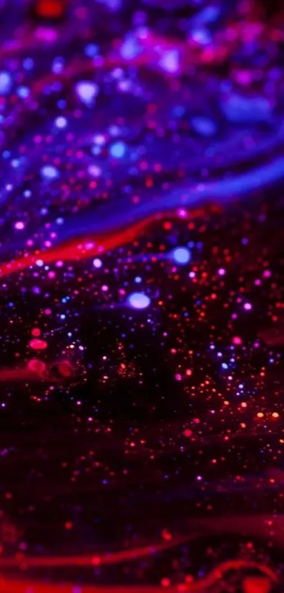 Vibrant galaxy abstract wallpaper with red and purple hues