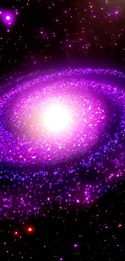 Purple spiral galaxy mobile wallpaper