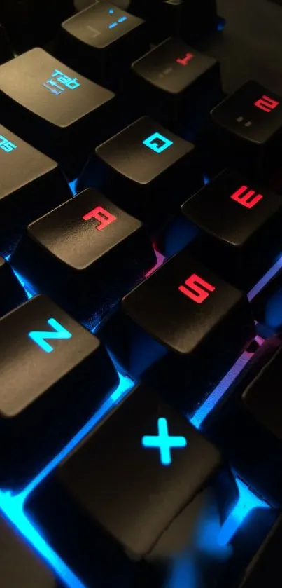 Vibrant gaming keyboard with illuminated keys