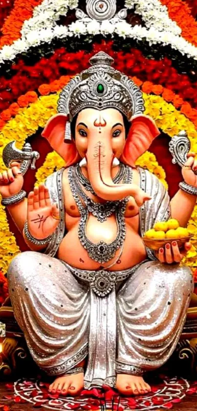 Vibrant Ganesh artwork with rich colors