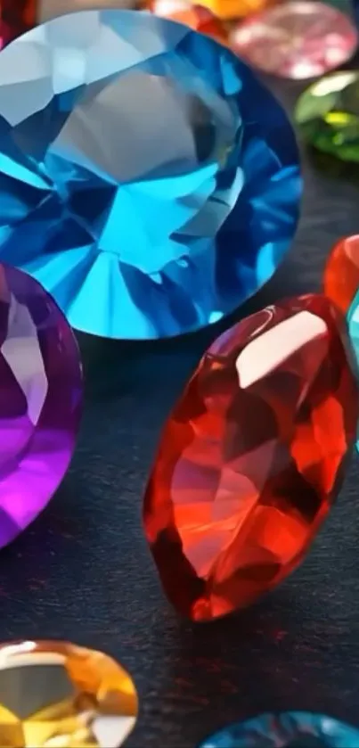 Assorted colorful gemstones with vibrant hues.
