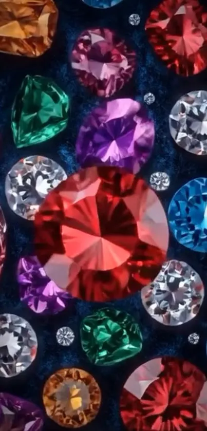 Vibrant and colorful gemstone wallpaper for mobile devices.